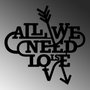 Wallity Need is Love Escultura de Pared Negra